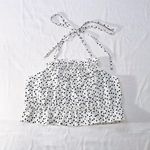 Halter Top Polka Dot Hearts White Size M Photo 1