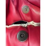 A.W.A.K.E. MODE‎ Small Lucy Faux Leather Padded Top Handle Bag Red Photo 11