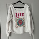 Off the shoulder Sweatshirt White Size XL Photo 0