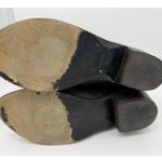 Mr. Wolf Ankle Boots Womens 7.5 Black Leather Bootie Low Cowboy Western Concert Photo 6