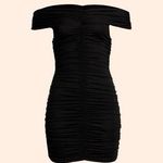 Reformation  Sabine ruched black off the shoulder dress Photo 1