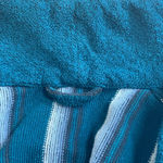 Unisex Striped 100% Cotton Bathrobe Green Beige belted Size Large Photo 12