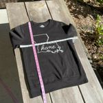 Home Free Womens Sweatshirt Size Small 4 6 Louisiana Outline Black Fleece NEW Photo 5
