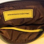 Free People  Real World Clutch Leather in yellow with brown stitch & silk lining Photo 3