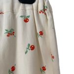 Feather Bone Anthropologie Cream Cherry Print Wide Leg Pants size 0 Photo 5