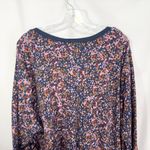 Terra & Sky Terra Sky Plus Sz 4X Top 28W 30W Thermal Waffle Knit Navy Purple Floral 1473 Photo 8