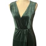 Nordstrom Love By Design Emerald Green Velvet Twist Front Maxi Dress Sleeveless Sz S Photo 2
