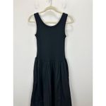 Madewell  Mixed Poplin Scoopneck Maxi Dress Cotton A Line Minimalist Black XS NWT Photo 13