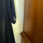 Dessy off the shoulder midnight navy puff sleeve maxi dress size 14 Blue Photo 3