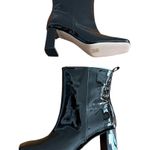Good American NIB NEW Square Toe Patent Leather Ankle Bootie In Black Photo 4
