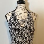 Candie's HANKER-CHIEF CRISS-CROSS V NECK FIT & FLARE BLACK/WHITE DRESS SZ LG JR Photo 2