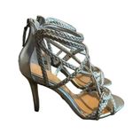 Badgley Mischka  Evoke Dress Sandal High Heel Silver Metallic Size 6.5 Women's Photo 1