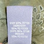 Aerie Olive Green Floral Eyelet Smock Sleeveless Front Tie Cut Out Romper Photo 7