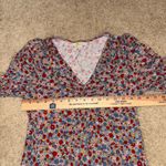 Boden Floral Print Mini Jersey Dress V Neck Short Sleeve Casual Cute US 6P Red Photo 8