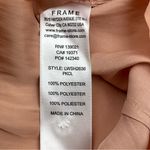 frame denim Frame Shirred V-Neck Blouse Pink Clay Women Size Medium Romantic Buttons Top NEW Photo 5