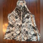 Kenar 100% Silk Halter Neck Floral Blouse - Medium Photo 0