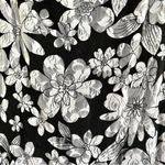 🦋BC Black Cat Fashion Black White Lace Floral Cowl Neck Maxi Dress Small Wedding Photo 3