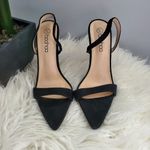 Boohoo Black Pointed Toe Slingback Strappy Heels 8 Photo 1