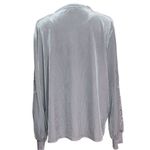 🎁 KATE & SAM Ribbed Velvet Embroidered Sweater Gray Size XL Photo 2