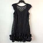 Guess  Lace Overlay Ruffle Hem Mini Dress Black 2 Photo 2