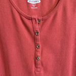 Old Navy  Coral Buttoned Ribbed Tank Top Photo 1
