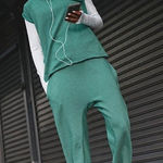 NWT Free People Movement One To Beat Green Set / Slouchy Harem Pants & Top Small Photo 0