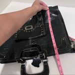 None Lawyer’s bag top handle Leather croc embossing patent leather briefcase Retro Photo 12