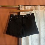 Madewell High-Rise Denim Shorts Lunar Wash Black Dark Gray Raw Hem NEW Size 28 Photo 1