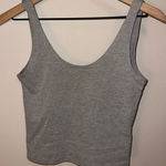 Topshop Gray Cropped Tank Top Photo 0