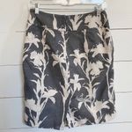 Banana Republic Heritage Gray & Cream Floral Print Skirt 2 Photo 1