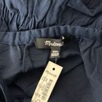 Madewell  Shirt Womens XXS NAVY Blue Twill Tie-Back Cutout Top Crop‎ Boho Peasant Photo 5
