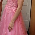 La Femme Pink Prom Dress Photo 4