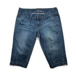 Old Navy  Ultra Blue Capri Jeans Low Rise Stretch 33" Waist Women's 8 Photo 0