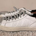 P448 John Leather Shoes White Copper Low Top Lace Casual Sneaker- Size 39 (9) Photo 0