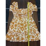 Saylor The Fritz Long Sleeve mini dress in White and Orange. Size M. Photo 10