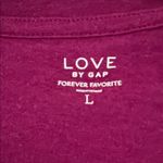 Gap Love By  Women's Magenta Forever Favorite V-Neck Tee Size Large Photo 5