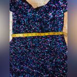 ZARA coquette colorful Sequin Mini Dress with Puff Sleeves size X Small Photo 12