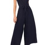Vince Camuto  V-Neck Front Tie Jumpsuit, Classic Navy New with Tag Retail $109 Photo 4