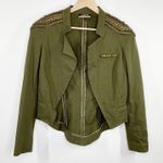 Larok Luxe Army Green Corporal Chic Cropped Jacket Women's Size Small S Photo 0