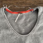 Free People heather grey v neck drop sleeve oversized knit jumper sweater Photo 3