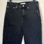 Madewell Classic Straight Jeans in Lunar Wash (Black) - Size: 26 Photo 5