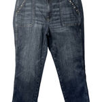 White House | Black Market Jeans Womens Size 14 Blue Straight Crop Pockets Studs Photo 0