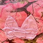 urban outfitters rose pink cinch embroidered open back crop top Photo 2