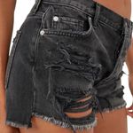 Free People We The Free Maggie Jean Shorts Montero Black Destroyed Wash Size 27 Photo 5