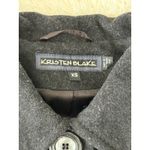 Vintage‎ Kristen Blake Wool Cashmere Pea Coat Women XS Gray Collar Button Front Photo 3