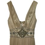 NWT Mandalay Dark Pearl Beaded Empire Waist Maxi Long Evening Gown Womens Size 8 Gray Photo 2