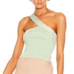 Gauge81 Selas One Shoulder Green Ribbed Top LARGE Photo 0