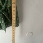 Max Studio  Size Medium Kelly‎ Green Bohemian Peasant Floral Ruffle Tie Top Photo 7