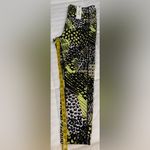 Calvin Klein Performance Black, White, Tan, and Yellow/Green Patterned Leggings Photo 7