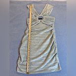 Pretty Little Thing women Dress Sand Velvet Ring Detail Ruched Size 10 Photo 5